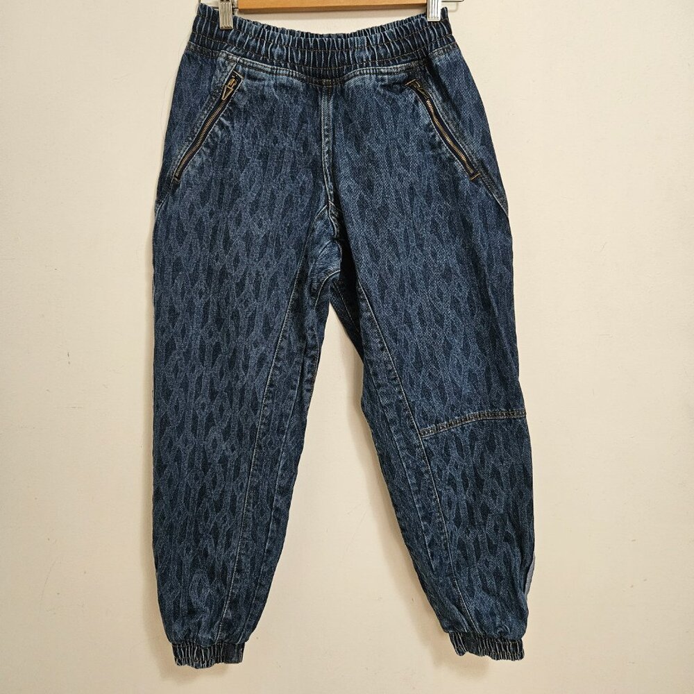 Adidas x IVY PARK Women's Denim Joggers Jeans XS Monogram Blue - Picture 4 of 14